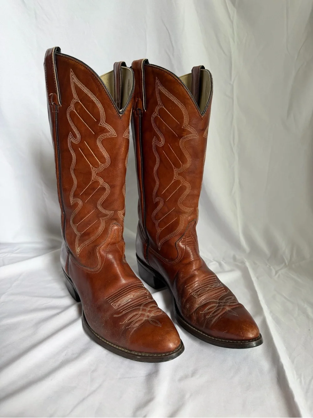 Kenny Rogers Leather Western Cowboy Boots Brown Men’s 10.5 D Rodeo Vintage